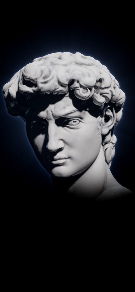 The marble David, looking at you, 2:37